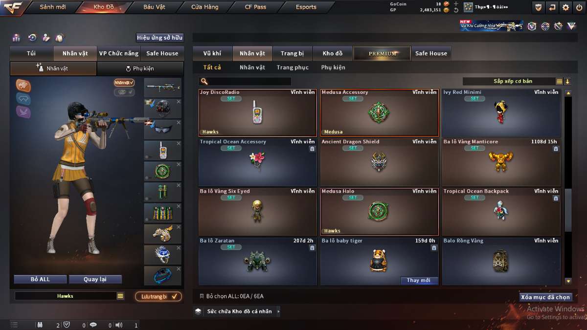 shop acc cf uy tin gia re